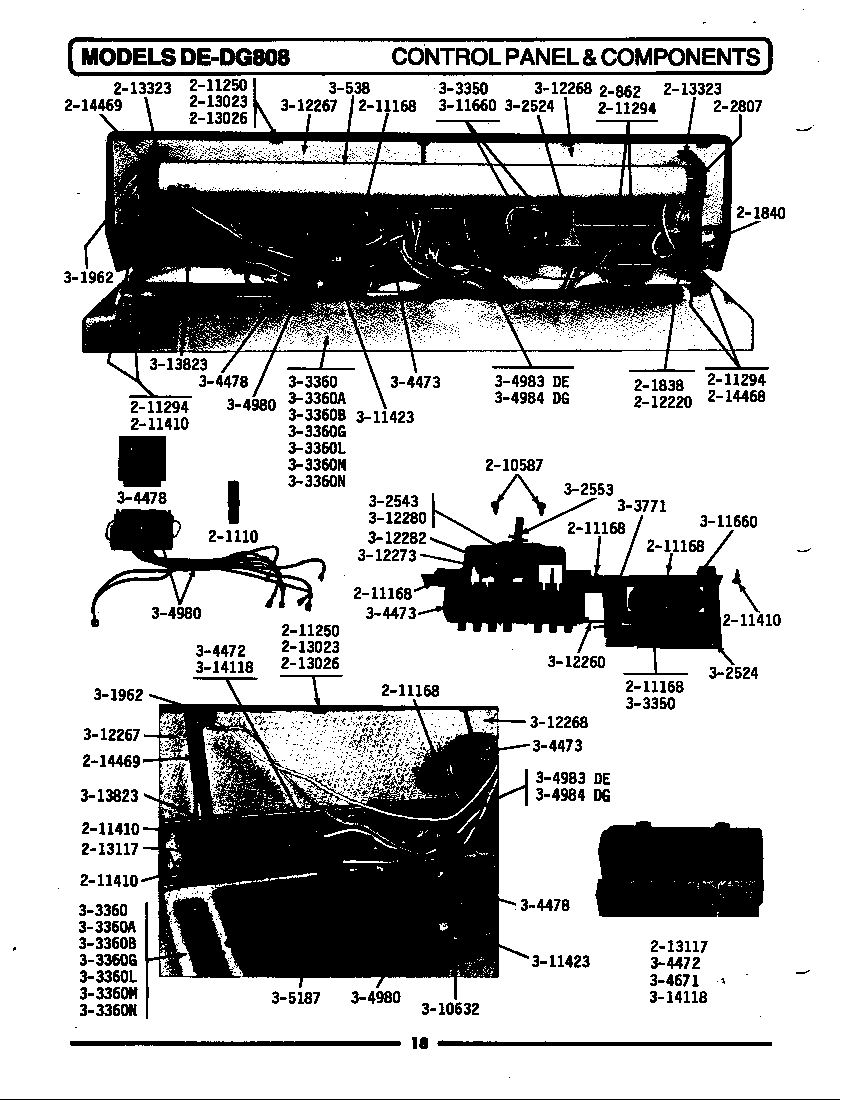 CONTROL PANEL & COMPONENTS