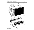 Maytag WU285 front panel & access panel diagram