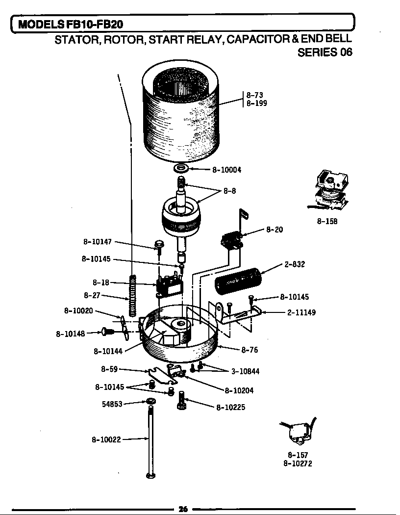 Statr,rotor,relay,cptr,bell (fb10,fb20) (fb20) (fb10)