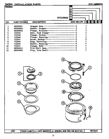 Installation parts (dfc0100aax)