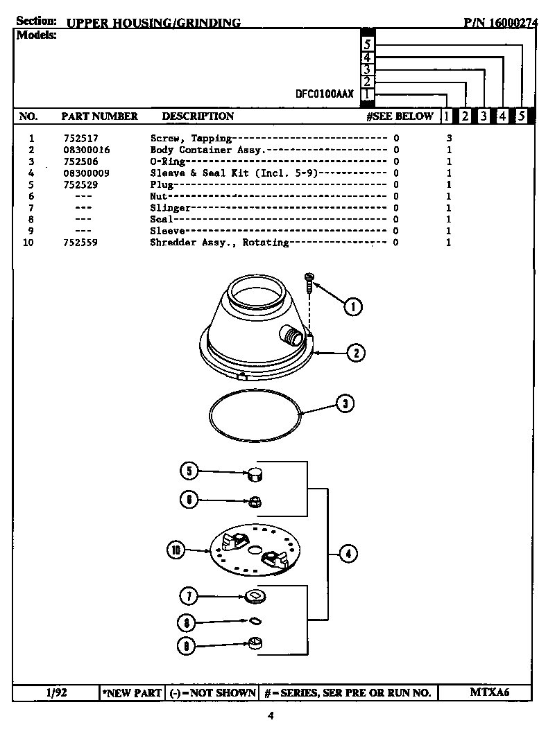 Upper housing/grinding (dfc0100aax) (dfc0100aax)