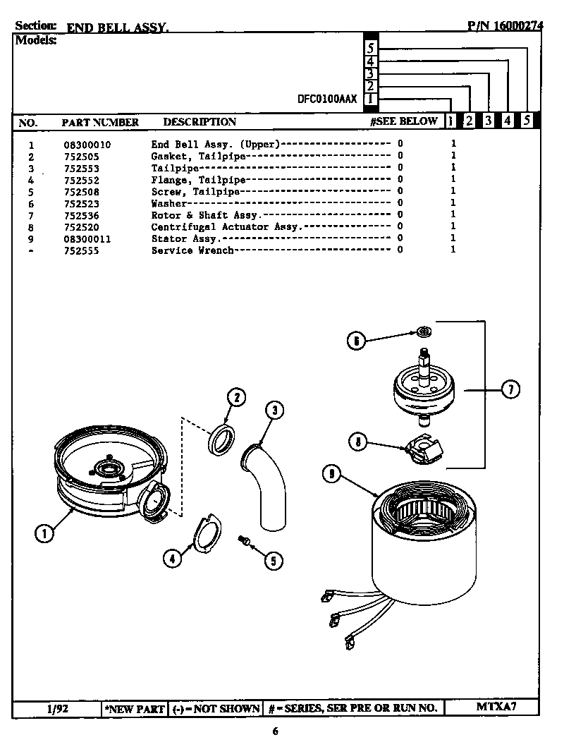 End bell assy. (dfc0100aax) (dfc0100aax)