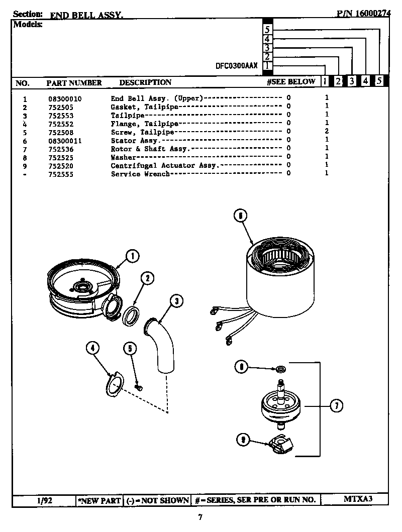 End bell assy. (dfc0300aax) (dfc0300aax)