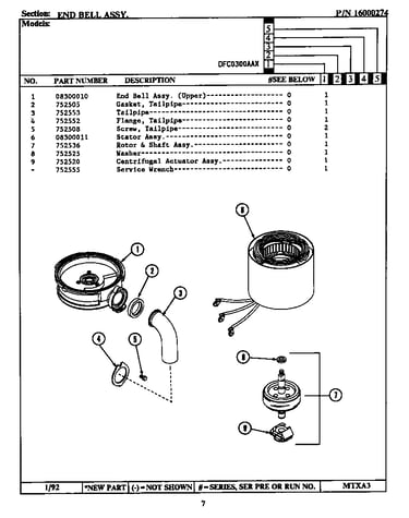 End bell assy. (dfc0300aax) (dfc0300aax)