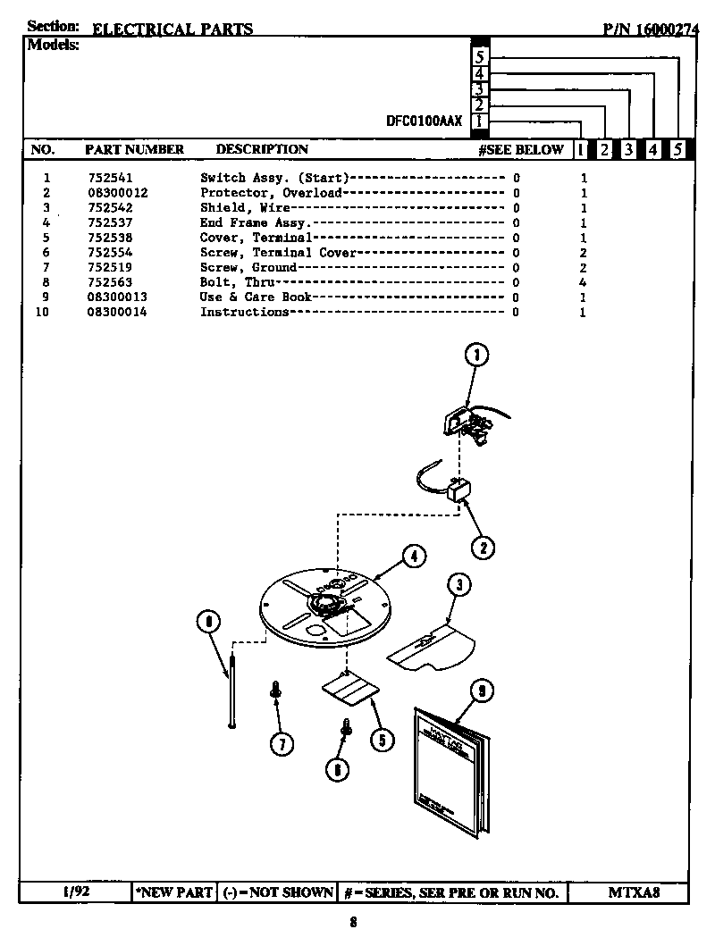 Electrical parts (dfc0100aax) (dfc0100aax)