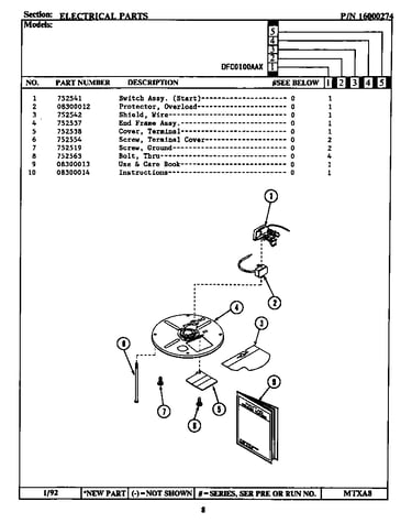 Electrical parts (dfc0100aax) (dfc0100aax)