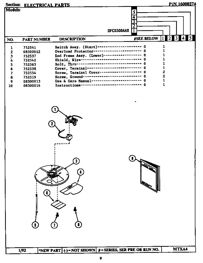 Electrical parts (dfc0300aax) (dfc0300aax)