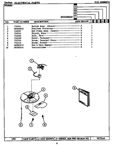 Electrical parts (dfc0300aax) (dfc0300aax)