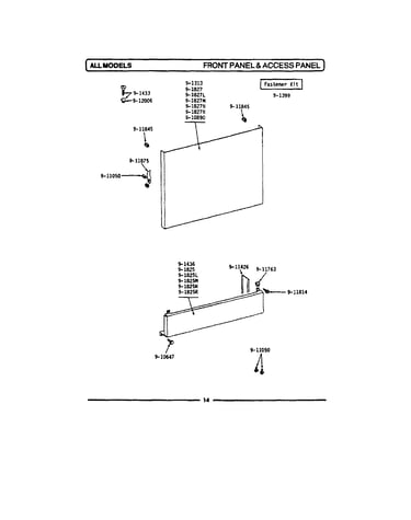 Front panel & access panel