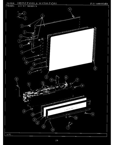 Front panel & access panel