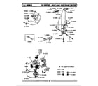 Maytag WC202 tub support (right) base frame & motor diagram