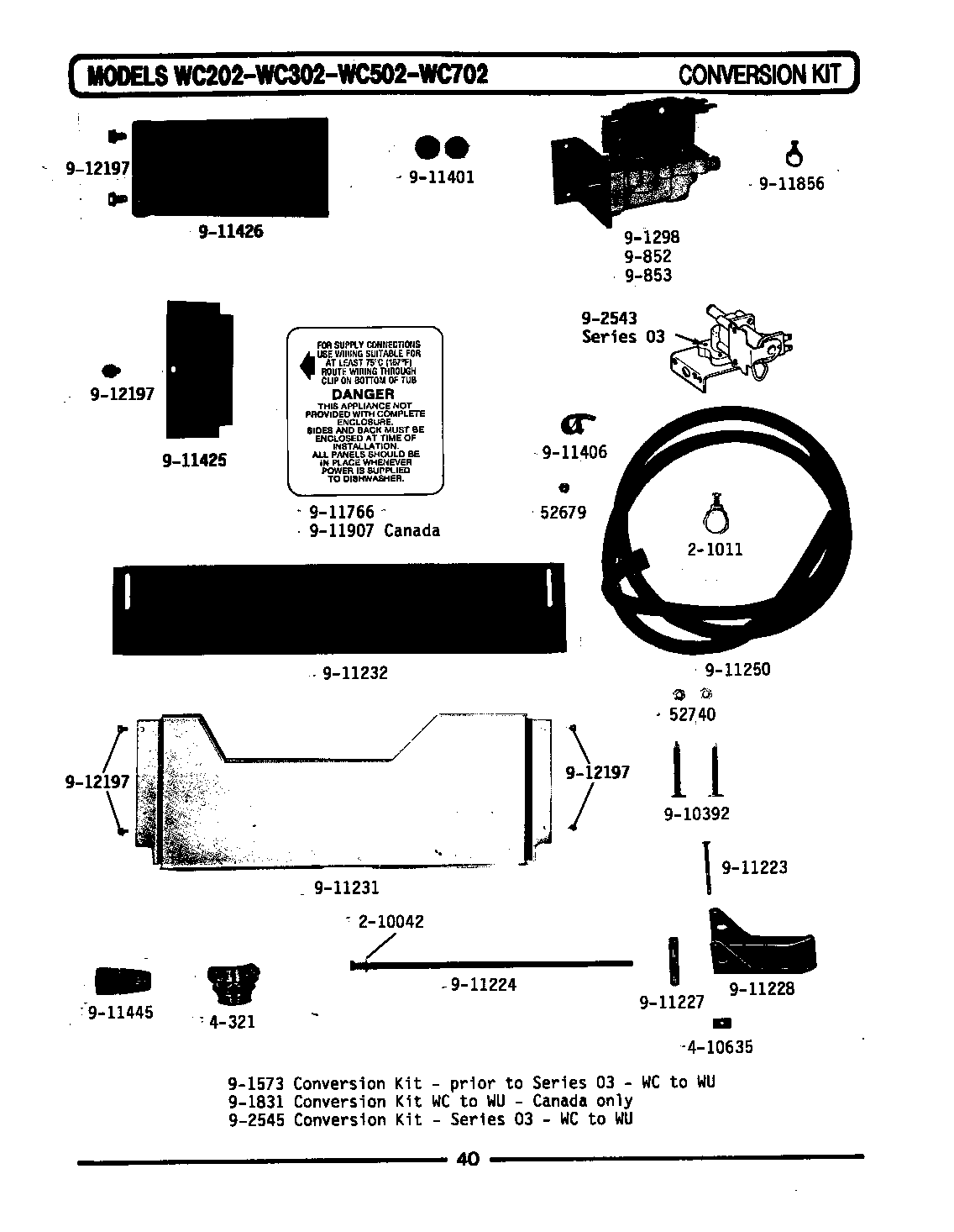 CONVERSION KIT (WC302)