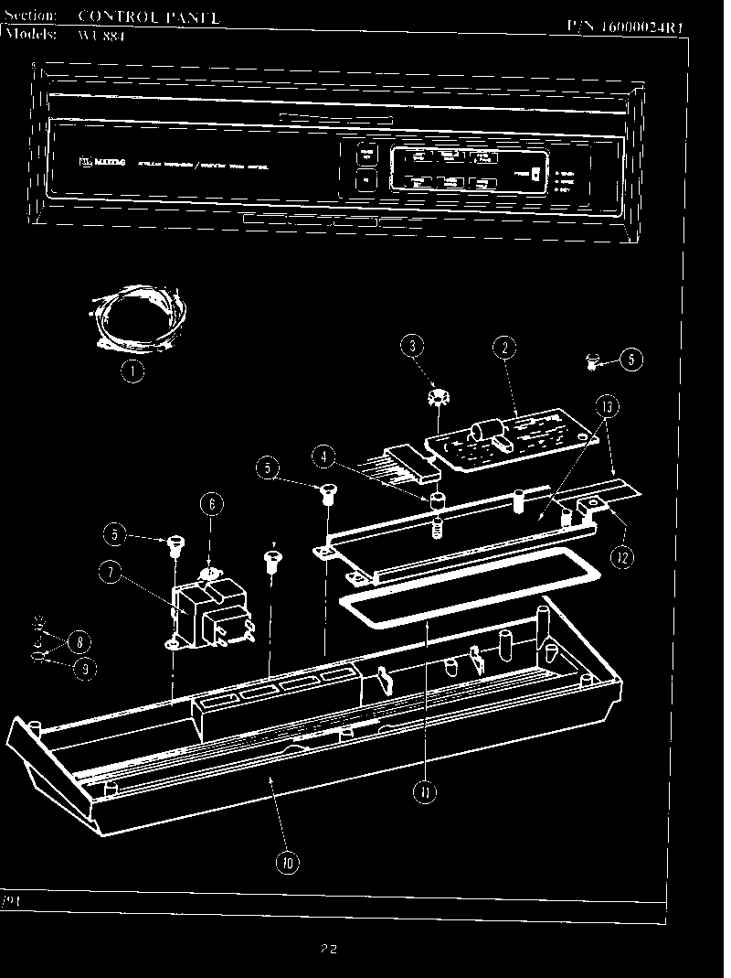 CONTROL PANEL (WU884) (WU884)