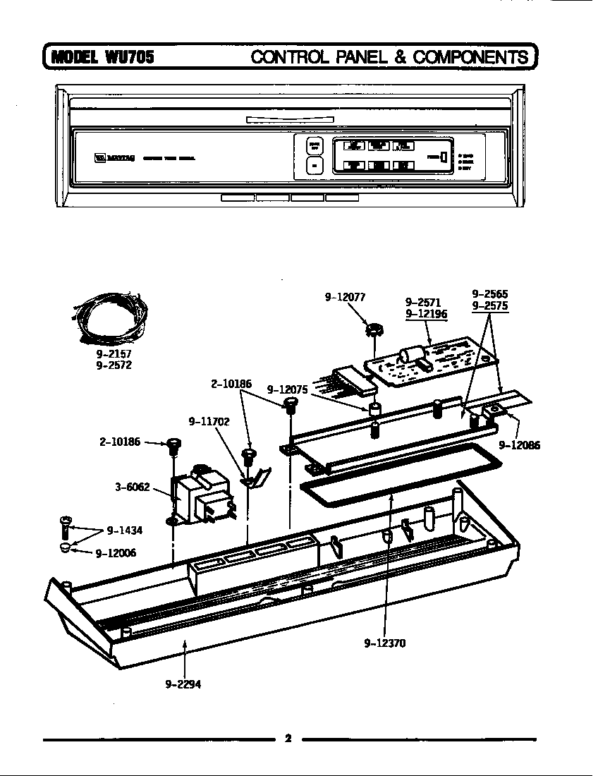 CONTROL PANEL & COMPONENTS (WU705) (WU705)