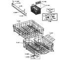 Maytag WU882 track & rack assembly diagram