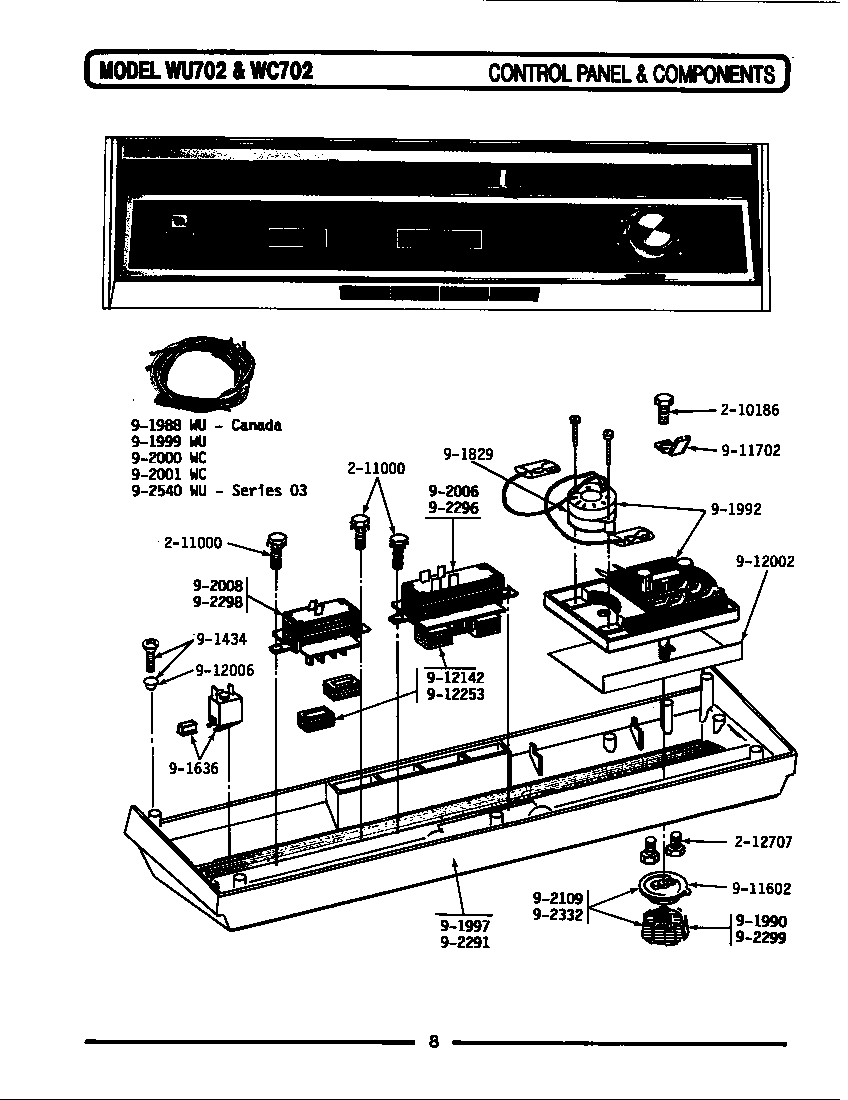 CONTROL PANEL & COMPONENTS