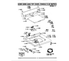Maytag MA105 top cover, console & lid switch (ser 11) diagram