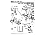 Maytag A105 base, pump, motor & components diagram
