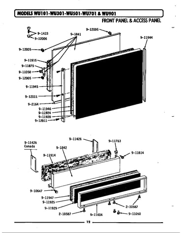 Front panel & access panel