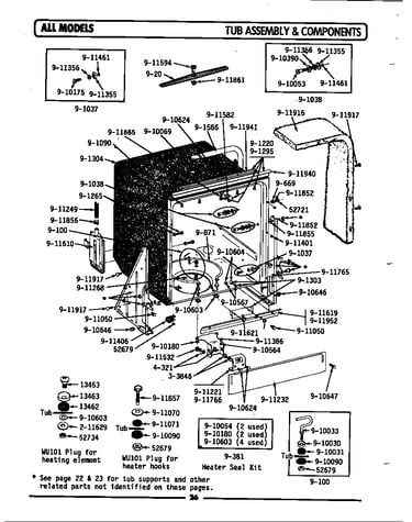 Tub assembly & components