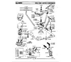 Maytag LA410 base, pump, motor & components diagram