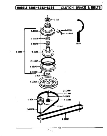 Clutch, brake & belts (a283) (ga283) (la283)