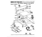 Maytag LA284 top cover, console & lid switch diagram