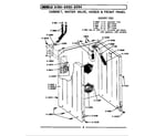 Maytag A284 cabinet, water valve, hoses & frnt panel diagram