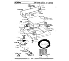 Maytag LA209 top cover, console & lid switch diagram