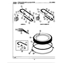 Maytag GA282 tub-water inlet & tub cover diagram