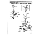 Maytag WU103 blower/air inlet & water level float diagram
