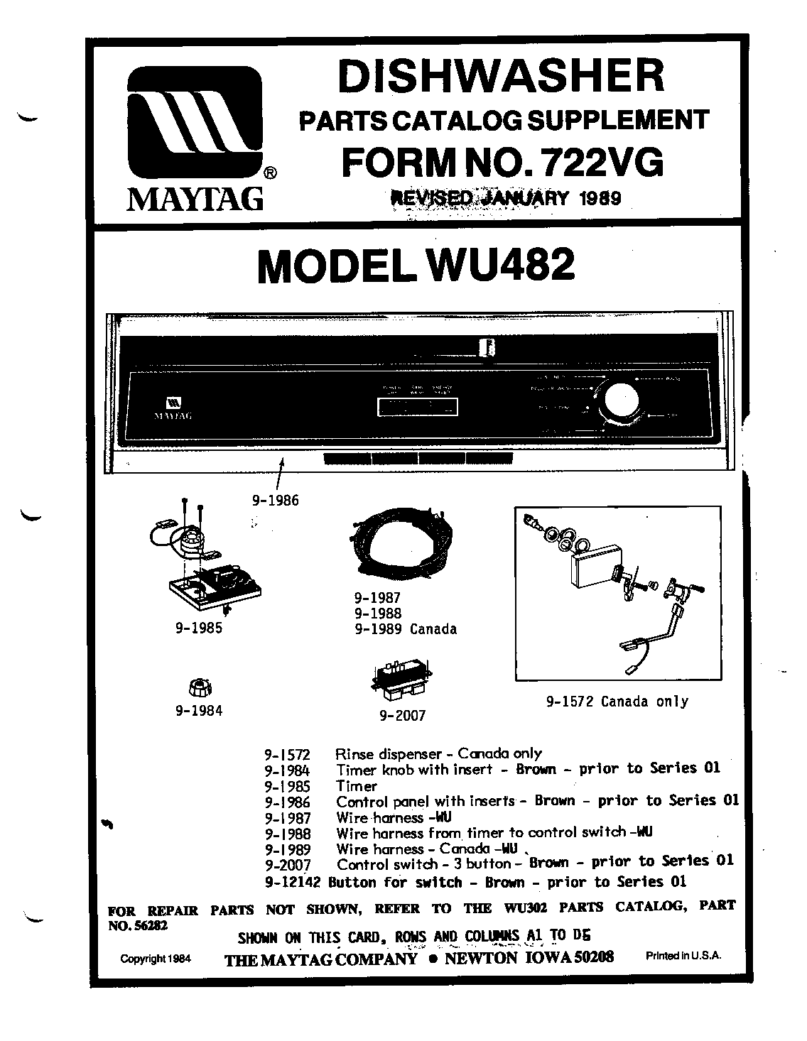 Catalog supplement (wu482 & wc482)