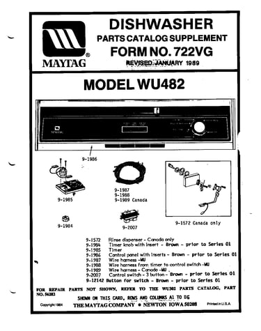 Catalog supplement (wu482 & wc482)