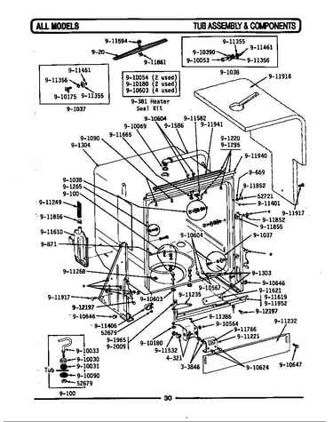 Tub assembly & components