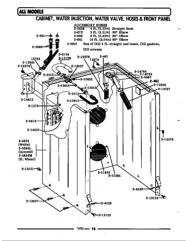 Cbnt,water inj & valve,hoses & frt panel