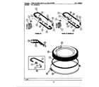 Maytag A211S tub-water inlet & tub cover diagram