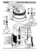 Tub, agitator, mounting stem & seal