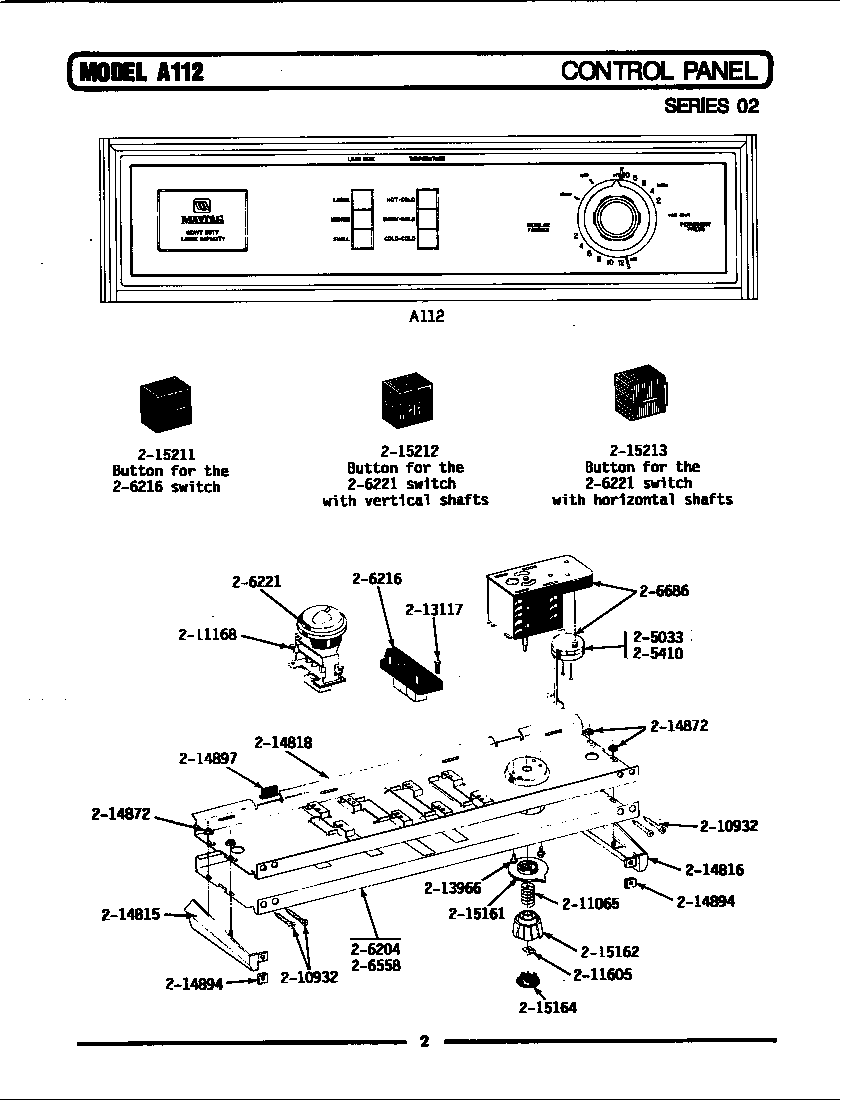 CONTROL PANEL (A112) (A112) (LA112)