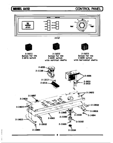 Control panel (a412) (a412) (la412)