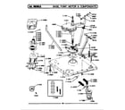 Maytag LA412 base, pump, motor & components diagram