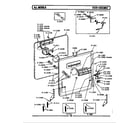 Maytag WU490 door assembly diagram