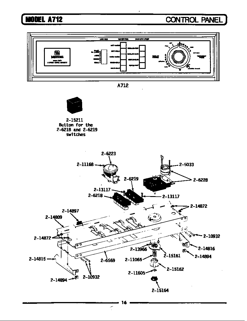 CONTROL PANEL (A712) (A712) (LA712)