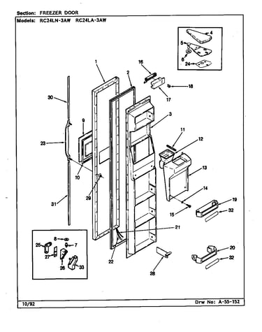 Freezer door