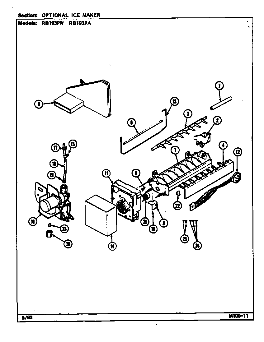 Optional ice maker
