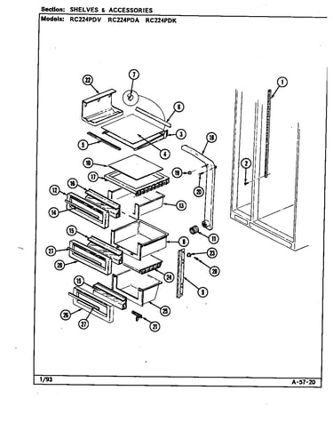 Shelves & accessories (rc224pda/ds33a) (rc224pdk/ds34a) (rc224pdv/ds32a)
