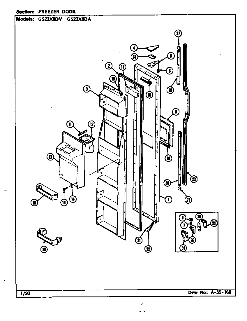 FREEZER DOOR