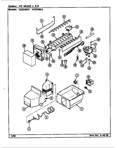 Ice maker & bin