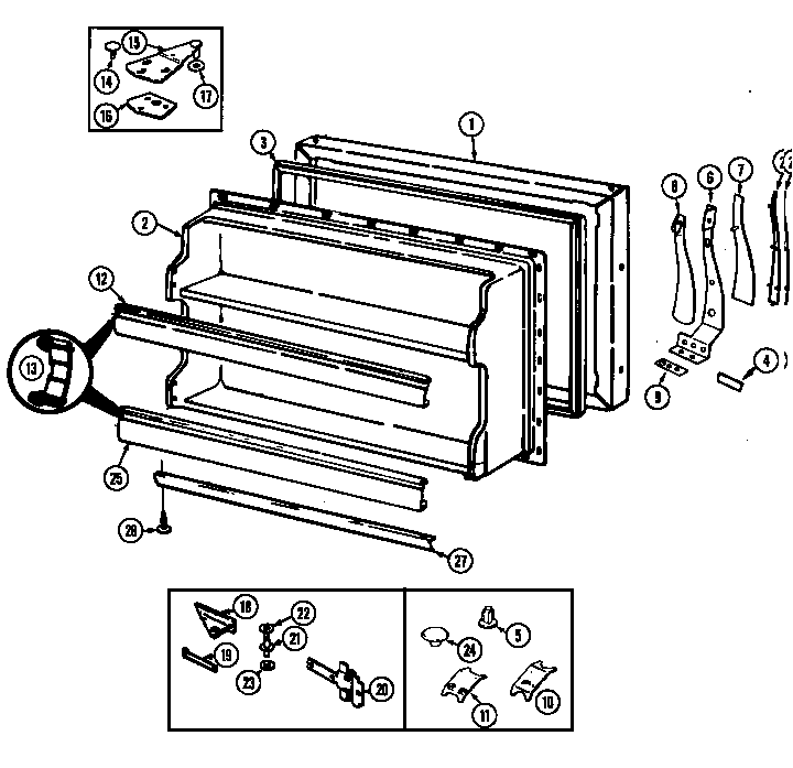 Freezer door