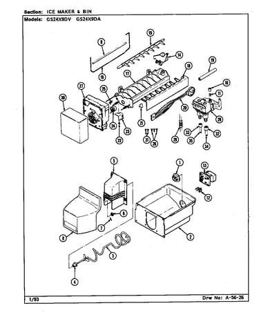 Ice maker & bin