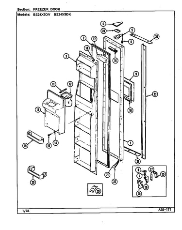 Freezer door